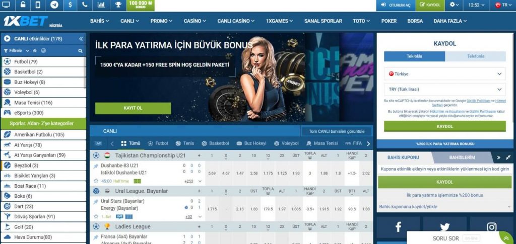1xBet promosyon kodu ve koşulları çalışıyor